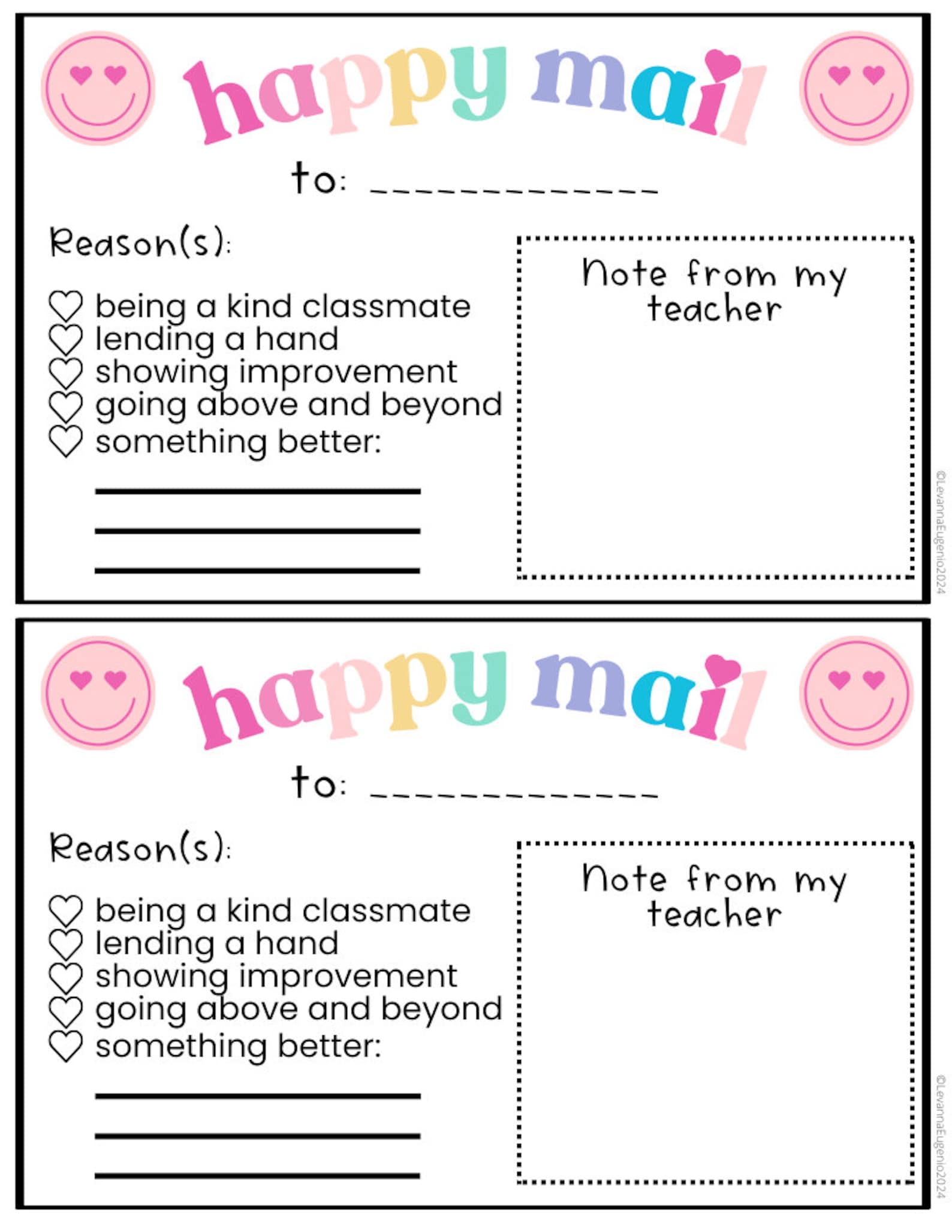 Happy Mail Positive Notes | Parent Communication | Teacher Feedback - Etsy