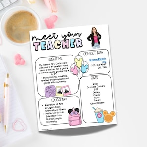 Modello "Incontra l'insegnante" / Presentazioni Google modificabili Canva / Ritorno a scuola