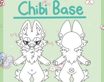 Furry Chibi Base Lineart (P2U)
