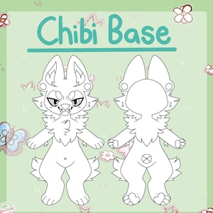 Furry Chibi Base Lineart (P2U)