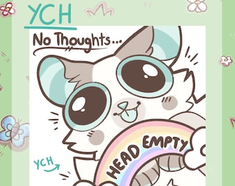 YCH Custom Art: Your Character Furry No Thoughts Head Empty