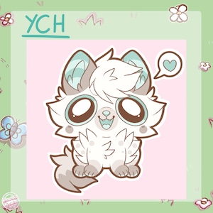 YCH Custom Art: Your Character Furry Sitting Chibi