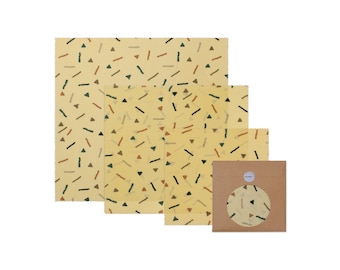 Beeswax wrap set (S, M, L) &quot;Confetti&quot;