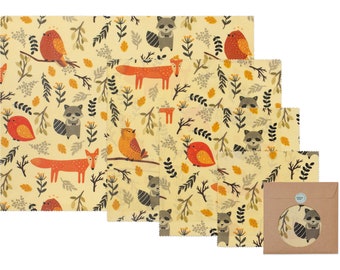 Beeswax wrap set (S, M, L, XL) &quot;Forest&quot;