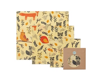 Beeswax wrap set (S, M, L) "Forest"