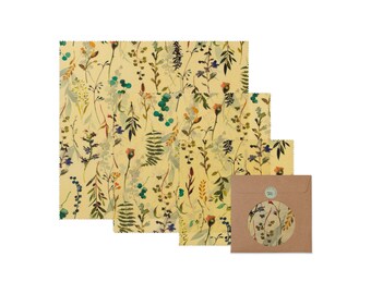 Beeswax wrap set (S, M, L) &quot;Meadow&quot;