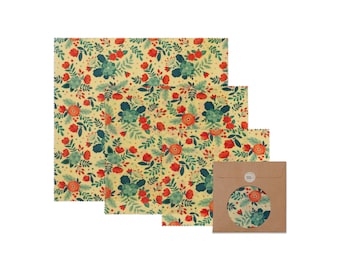 Beeswax wrap set (S, M, L) "Bloom"