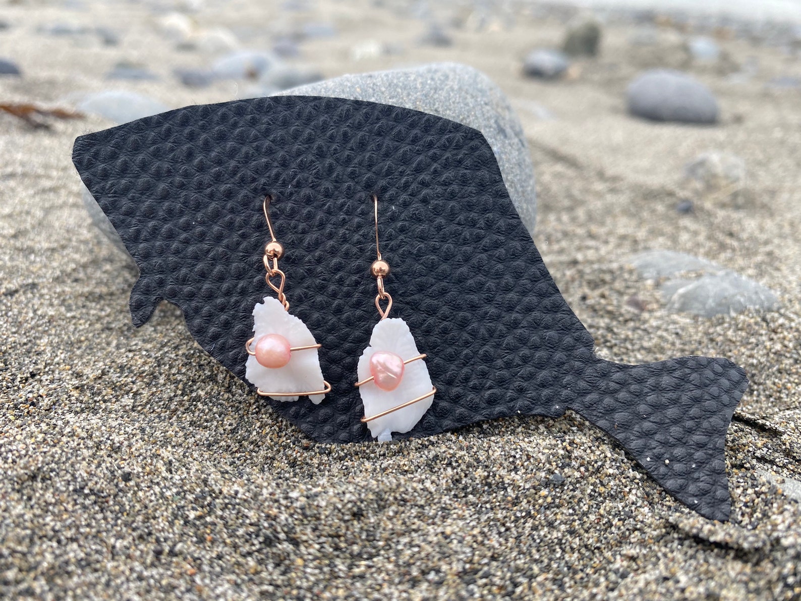 Halibut Otolith Earrings Etsy
