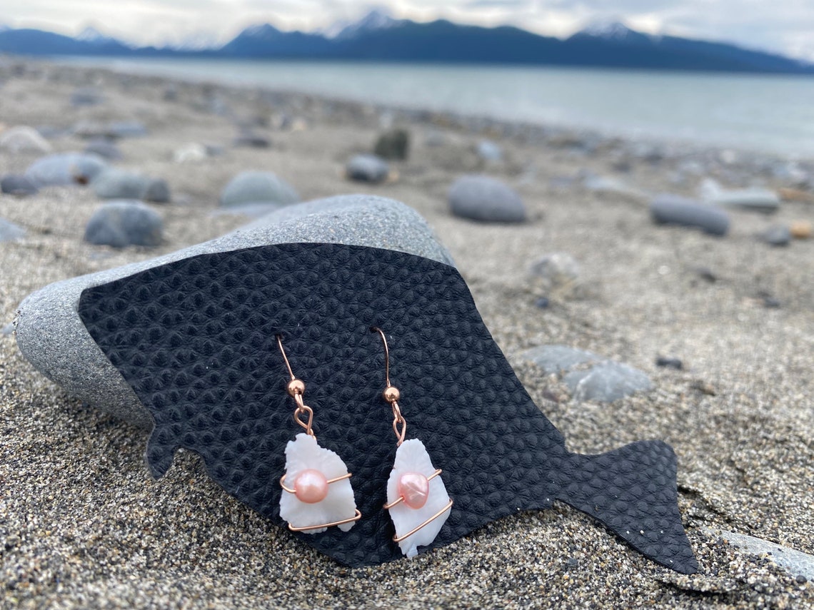 Halibut Otolith Earrings Etsy