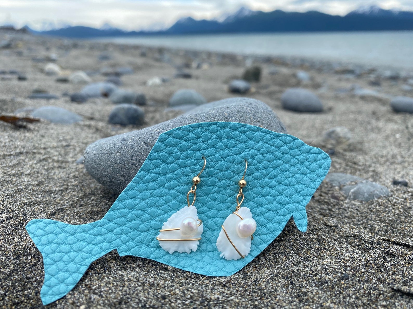 Halibut Otolith Earrings Etsy