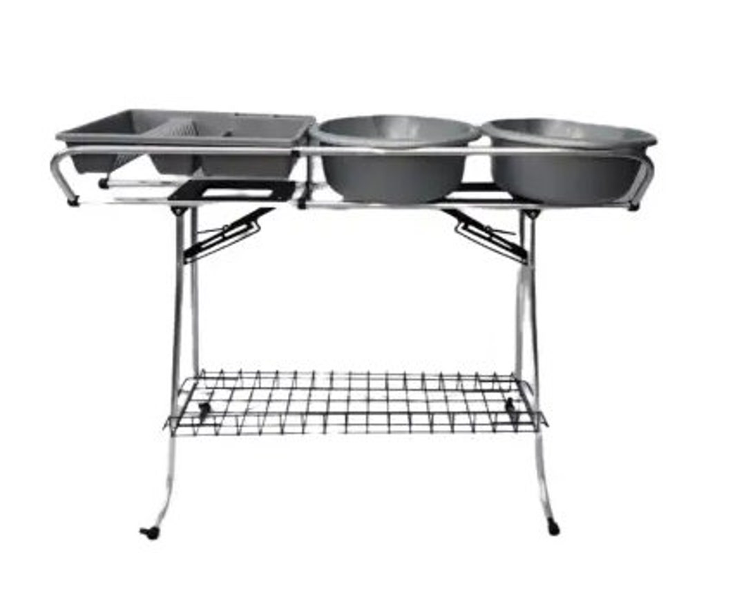 Double Basinfoldable Lightweight Aluminium Camping Washstand Etsy