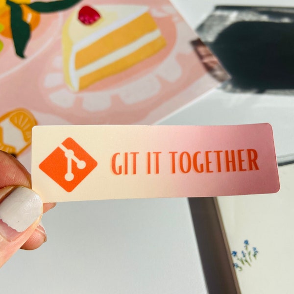 Git It Together // Computer Science, CS, Technology, Pun, Joke, Binary, Code, Github, Coding, Hydro Flask and Water Bottle Decal