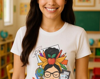 Personlig lärarliv-t-shirt, Maestra-t-shirt, tvåspråkig lärar-t-shirt, latinamerikansk lärare
