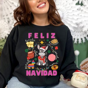 Felpa natalizia messicana Feliz Navidad, design festivo