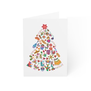 Mexicaanse kerstboom vakantiewenskaart, kerstwenskaart