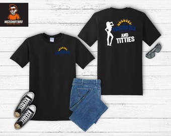 Funny Beer T-Shirt: Twisted Teas & T*tties Graphic Tee