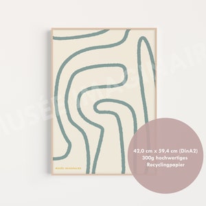 Nachhaltiger Kunstdruck / Abstraktes Plakat/ Blurry Lines / Recyclingpapier / Limited Edition