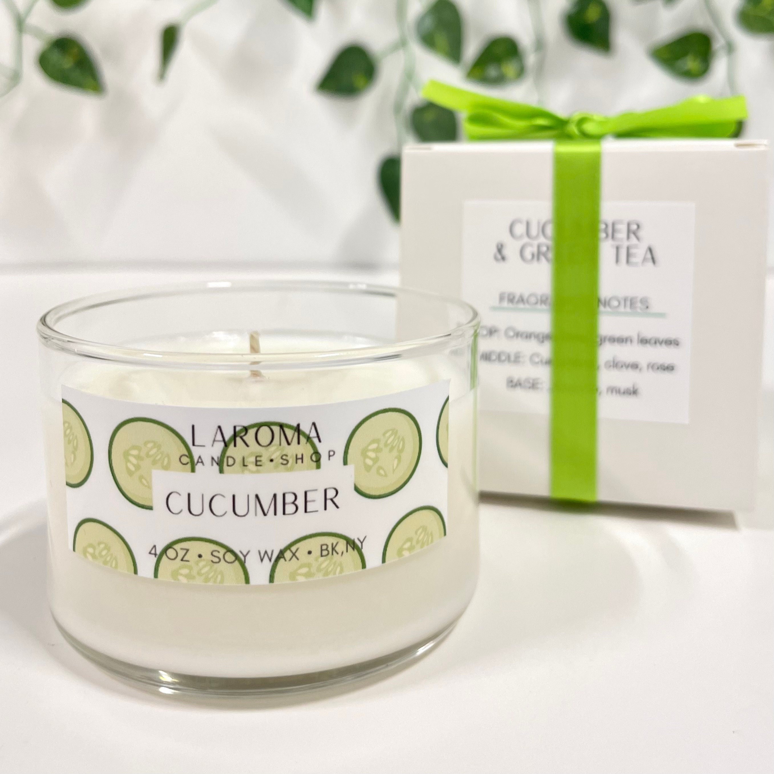 Jasmine and Green Tea scented 2.75 oz Candle
