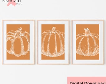 Fall Pumpkin Tower Halloween Wall Art Printable Autumn Tones - Etsy