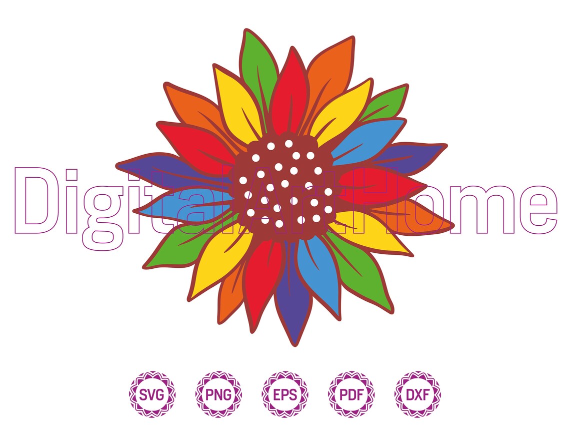 Sunflower SVG Flower Svg Digital Download Clipart - Etsy