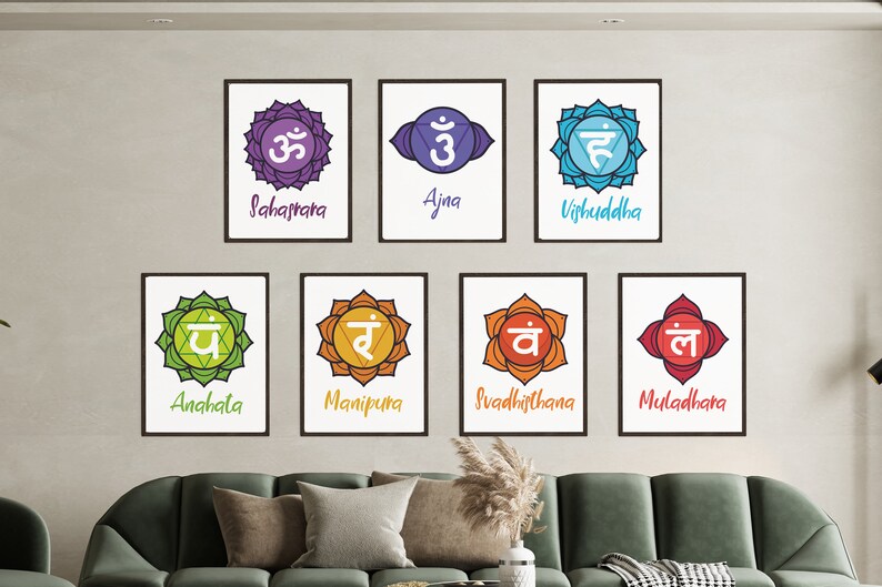 Seven Chakra Art Prints | Meditation Yoga Decor (digital Download) - Etsy
