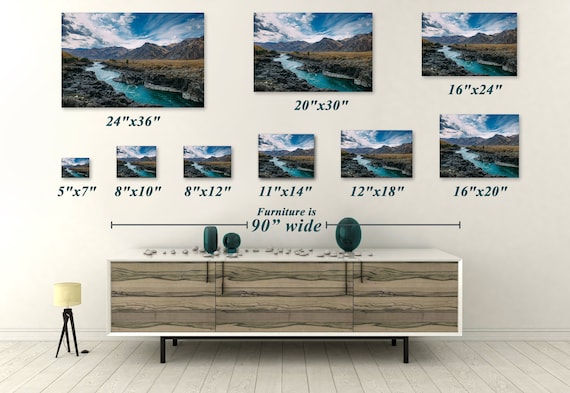 Wall Art Size Comparison Guide, Template (Digital Download)