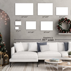 Wanddisplaygids, maatvergelijkingstabel, wandkunstdisplay, vergelijkingstabel wandgrootte, wandsjabloon, gepersonaliseerde wandweergavesjabloon