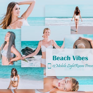 12 Mobile Lightroom Presets, Beach Vibes Mobile Preset, Colorful Filter, Summer Preset, Instagram Presets, Blogger Preset, DNG Presets