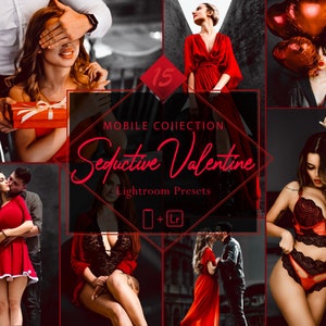 15 Mobile Lightroom Presets, Seductive Valentine Mobile Preset, Lovely Filter, Romantic Preset Instagram Preset, Blogger Preset, DNG Presets