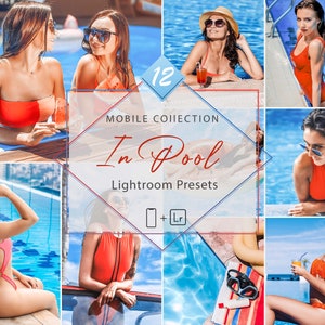 12 Mobile Lightroom Presets, In Pool Mobile Preset, Bright Filter, Blue Preset, Instagram Presets, Blogger Preset, DNG Presets