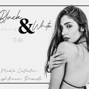 20 Mobile Lightroom Presets, Black And White Portrait Mobile Preset, B & W Filter, Portrait Preset Instagram Presets, Blogger, DNG Presets
