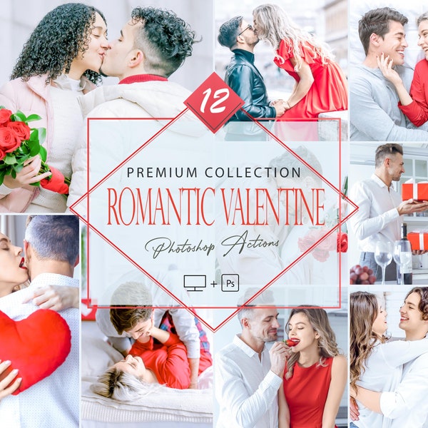 12 Romantic Valentine Photoshop Actions, Lovely ACR Preset, Romance Ps Filter, Portrait And Lifestyle Theme For Instagram, Autumn Outdoor