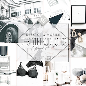 16 Livsstilsprodukter 02 Lightroom-förinställningar, Flatlay-förinställning för mobil, Bright Items Desktop LR-filter DNG Porträtt Livsstil Topptema Instagram