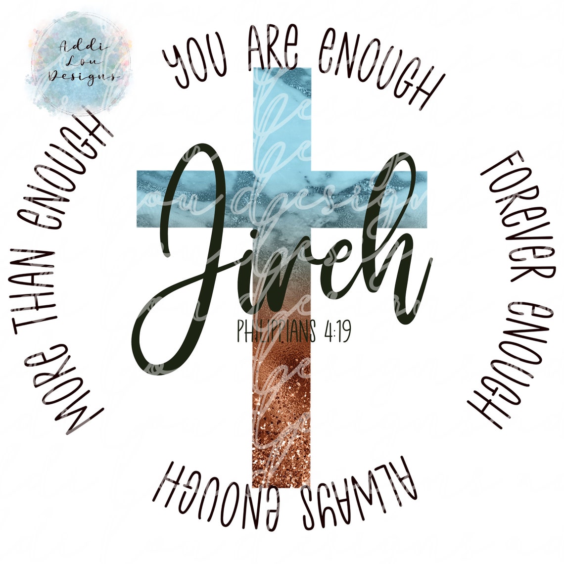 Jireh You Are Enough Sublimation Downloadfaith Etsy