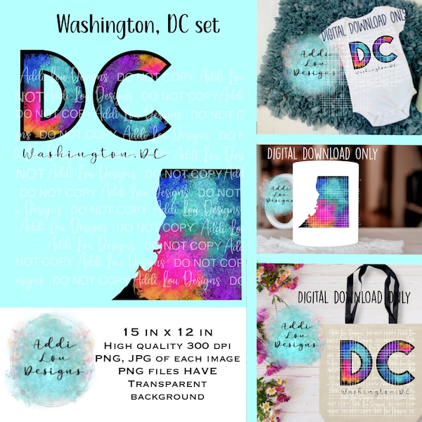 Washington DC bundle download,DC,sublimation,state,east coast,download,student,gift for travel agent,traveller,graduation gift,college