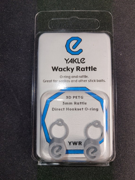 Wacky O-ring Yakle Wacky Rattle for Senkos, Worms, Stick Baits, Made in  USA. 