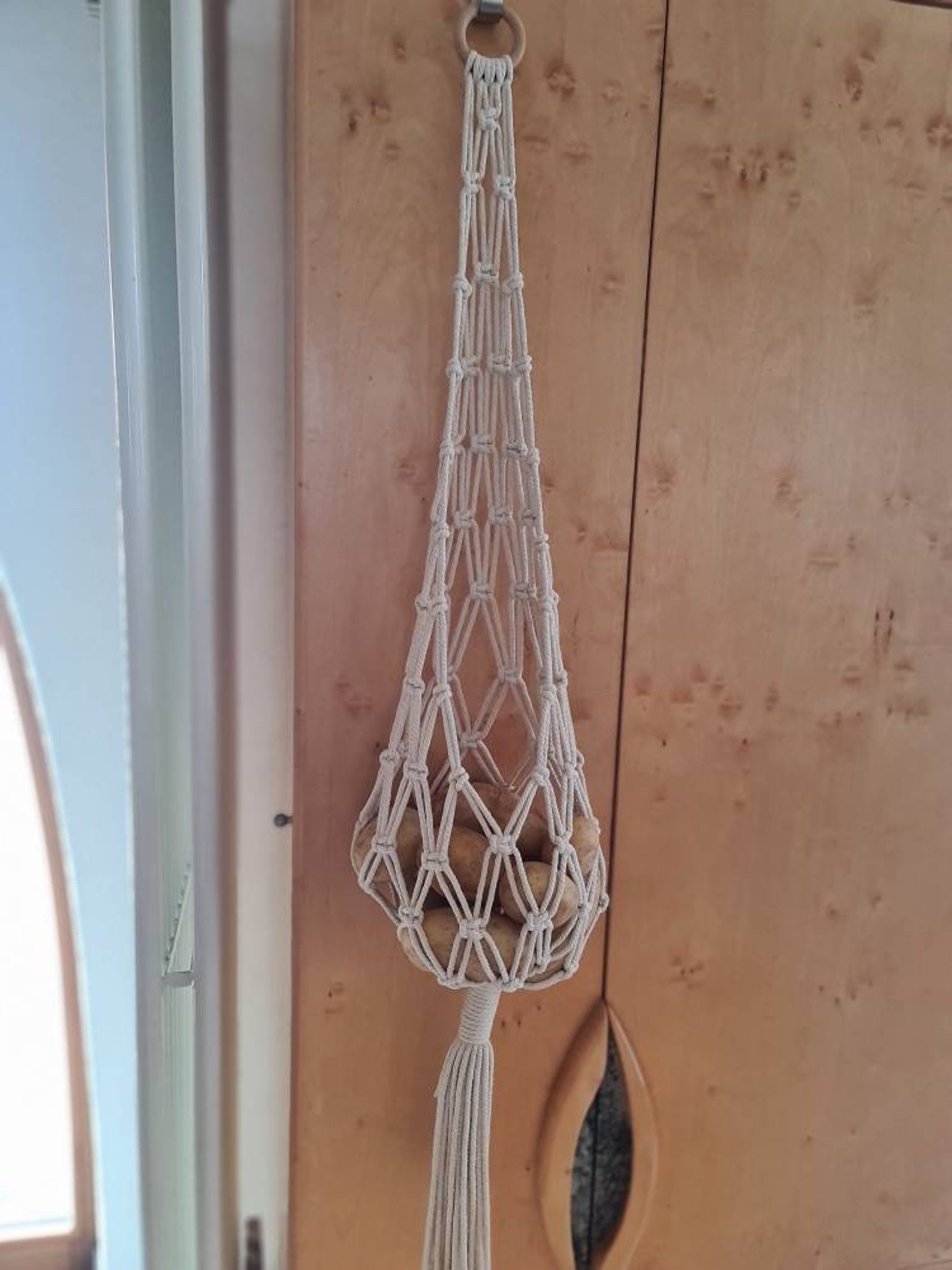 Makramee Obstkorb HängekorbGemüsekorb/ Lebensmittelkorb | Etsy