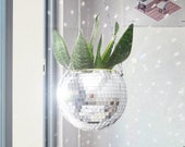 Disco ball planter, Hanging disco ball planter pot, Disco plant hanger, Plant lovers gift, Window planter, Indoor planter, Outdoor planter