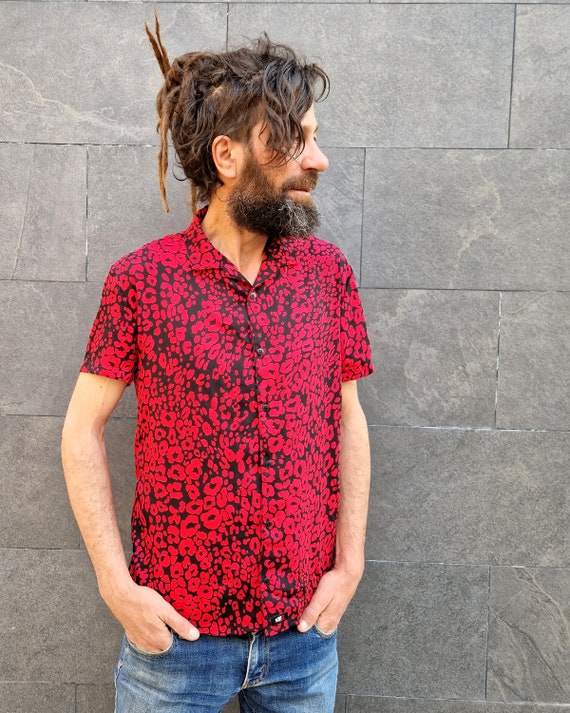 Chemise leopard rouge Etsy France
