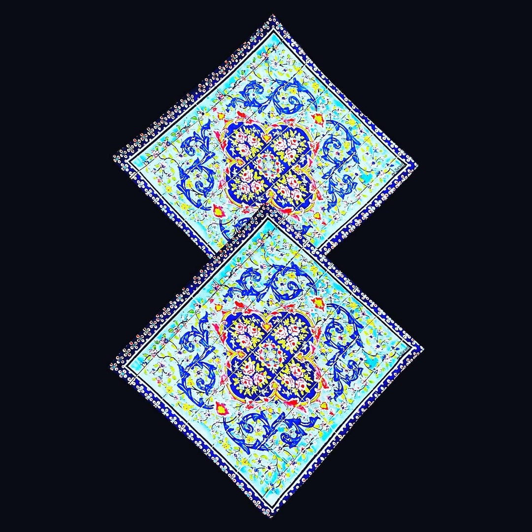 Farsi Calligraphy & Tile Design Persian Cushion Covers - Etsy