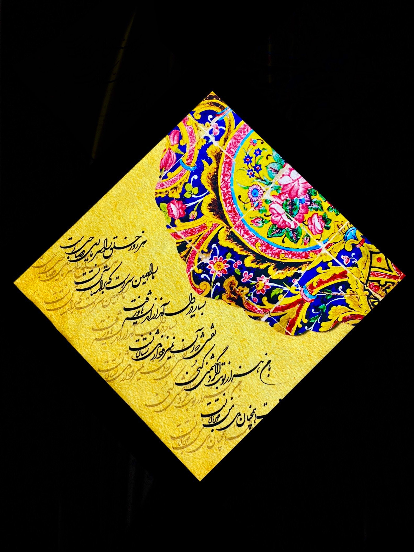 Farsi Calligraphy & Tile Design Persian Cushion Covers - Etsy