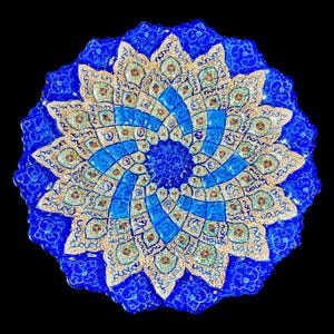 Hand Painted Enamel On Copper Mina Kari Plates Wall hanging Wall Arts