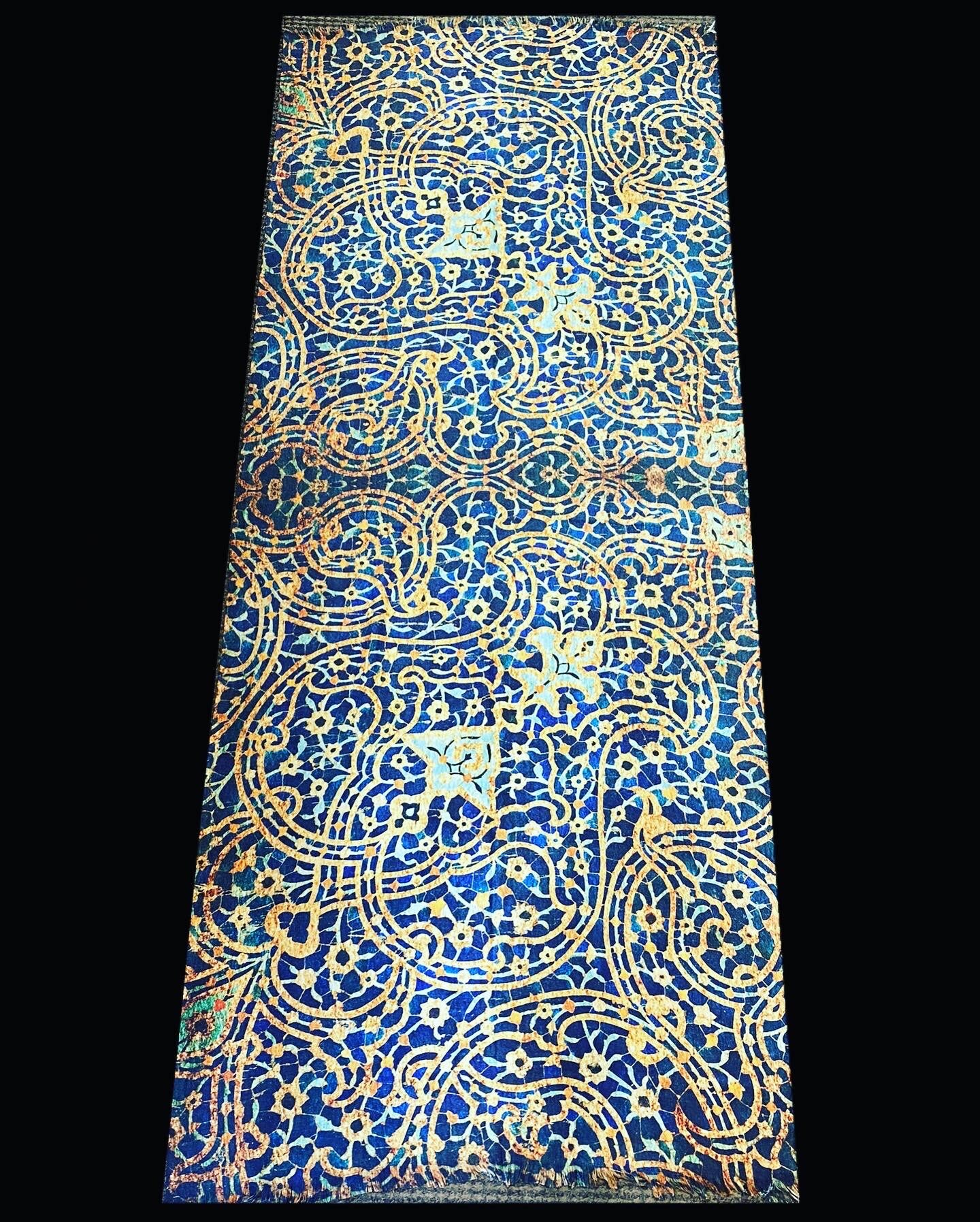 Farsi Calligraphy & Tile Style Persian Scarf - Etsy