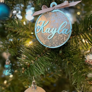 Personalized Acrylic Christmas Ornament: Custom Name Holiday Decor