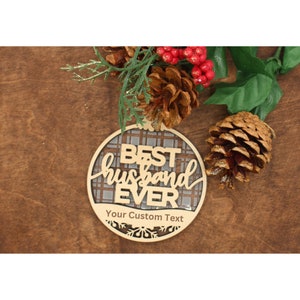 Personalized Wood Ornaments | Wooden Ornaments |  Name Ornaments  | Personalized Ornaments | Husband | Wife | Grandparents