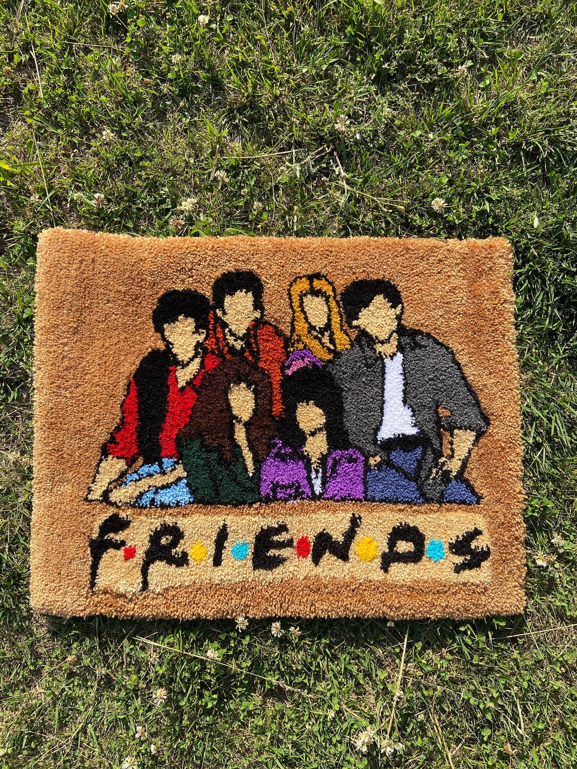Handmade Friends Rug Tufted Rug Custom Rug Mat Tufting Etsy