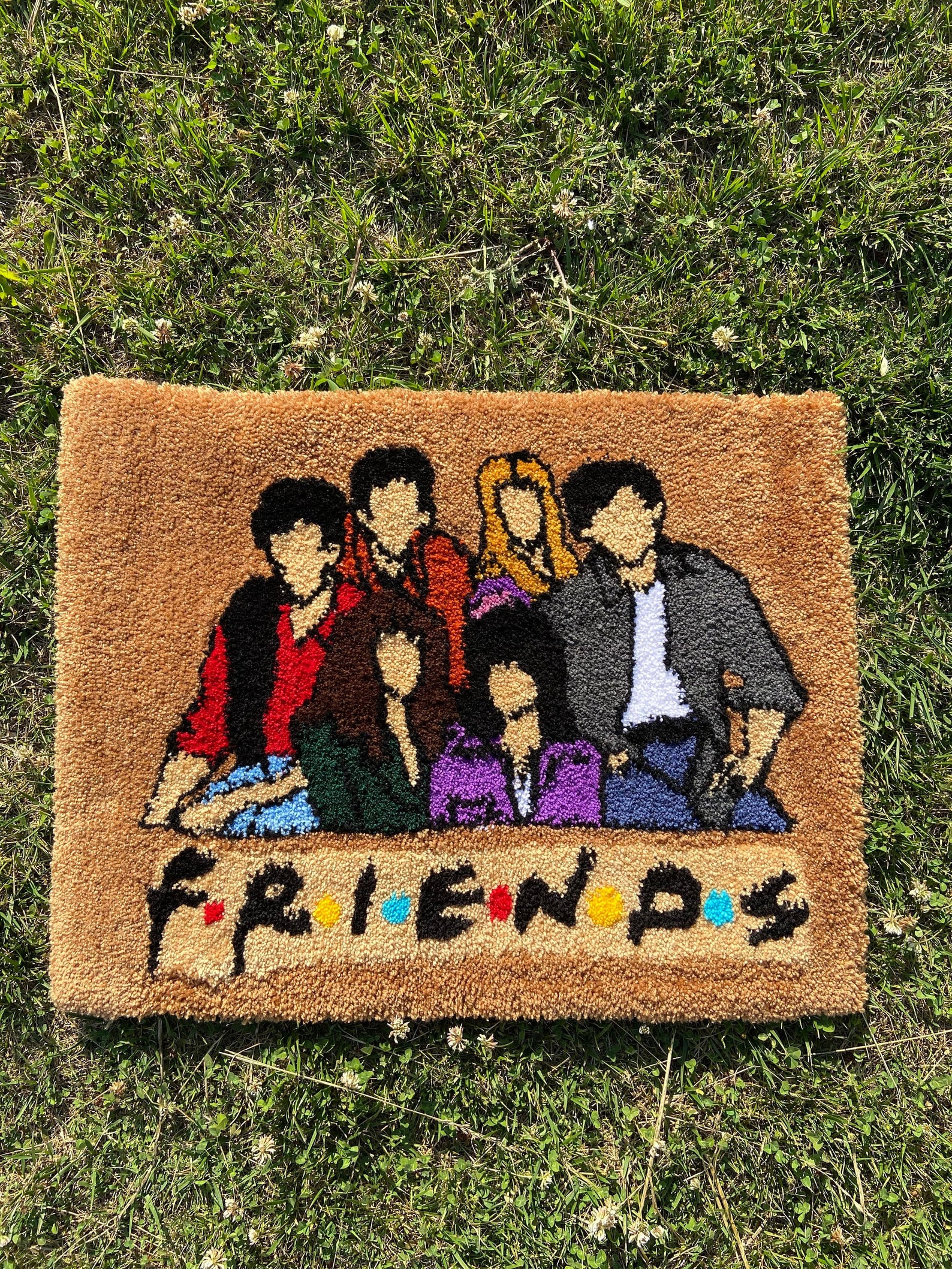Handmade Friends Rug Tufted Rug Custom Rug Mat Tufting Etsy