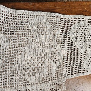 Crochet Table Runner | Farmhouse Table Runner | Table Linen | Farmhouse Hand Crochet Table Runner | Dining Room Linens | Textured Decor