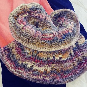 Chunky crochet Scarf | Hooded Infinity Scarf | Gender Neutral Cowl | Fall and Winter Scarf | Neck Warmer | Loop Scarf | Cozy Fall Cowl