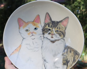 custom pet portrait plate